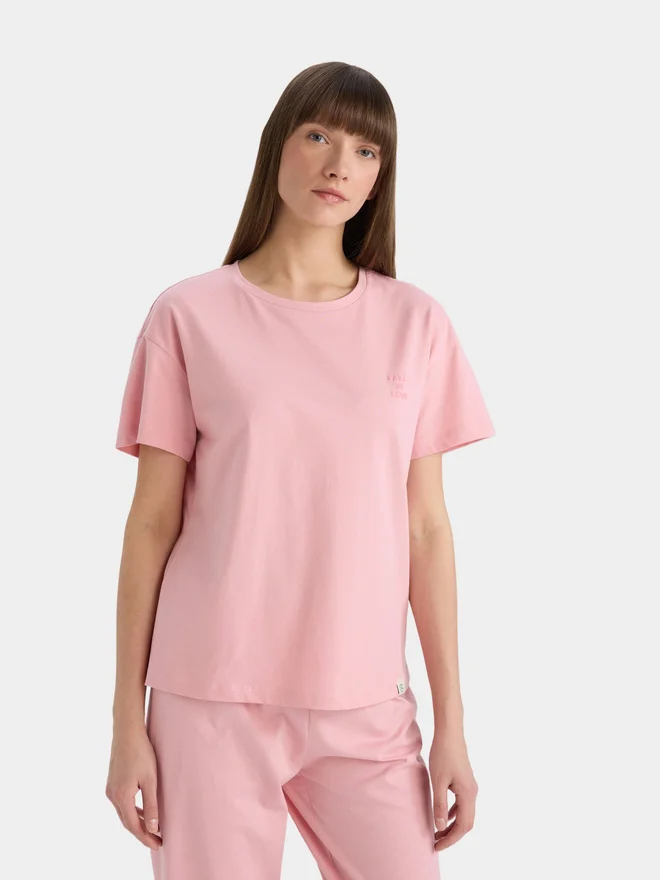 DeFacto DeFacto Solid Short Sleeve Regular Fit T-Shirt and Pyjama Set