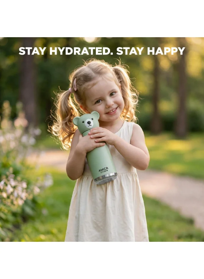 Amica Kids Water Bottle 460ml Insulated Stainless Steel Koko the Koala - AMICA STUDIO