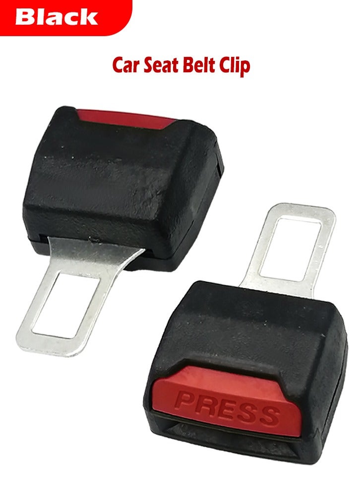 Type R 2-Piece Car Safety Adjustable Seat Belt Clip (Color Black)  - Image 1