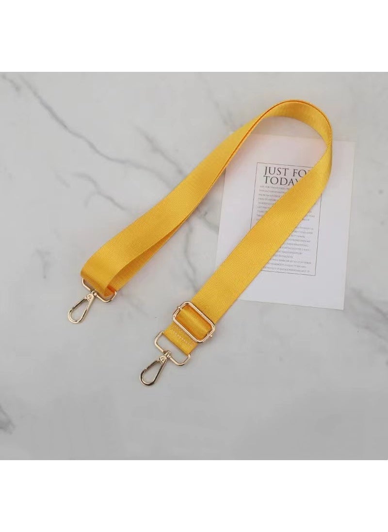 Generic Versatile Nylon Solid Color Wrap Strap for Bags 3.8CM yellow 