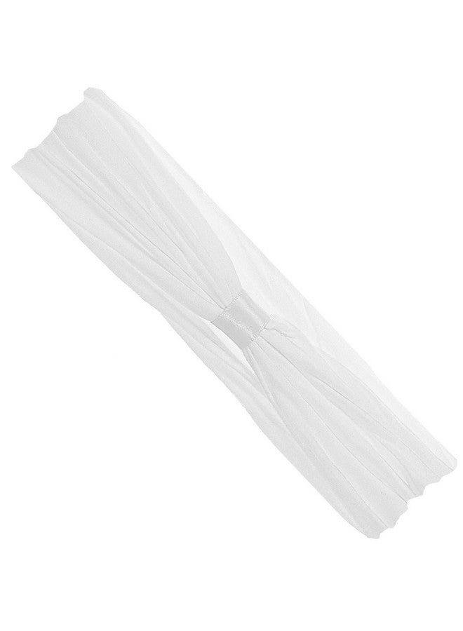 Wee Ones Baby Girls' Add-a-Bow Soft Stretch Nylon Baby Band, White, 24 Months
