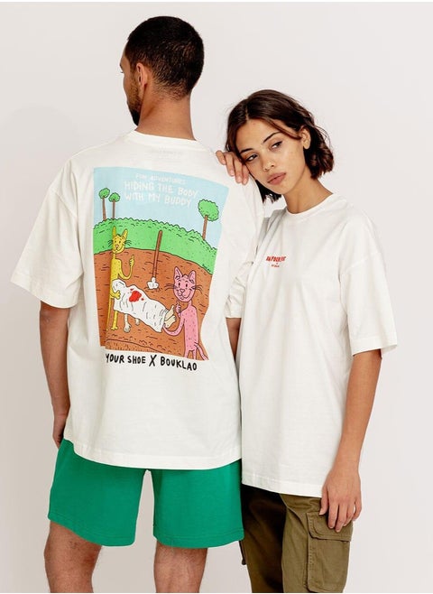 Hiding The Body Printed Oversized Tee