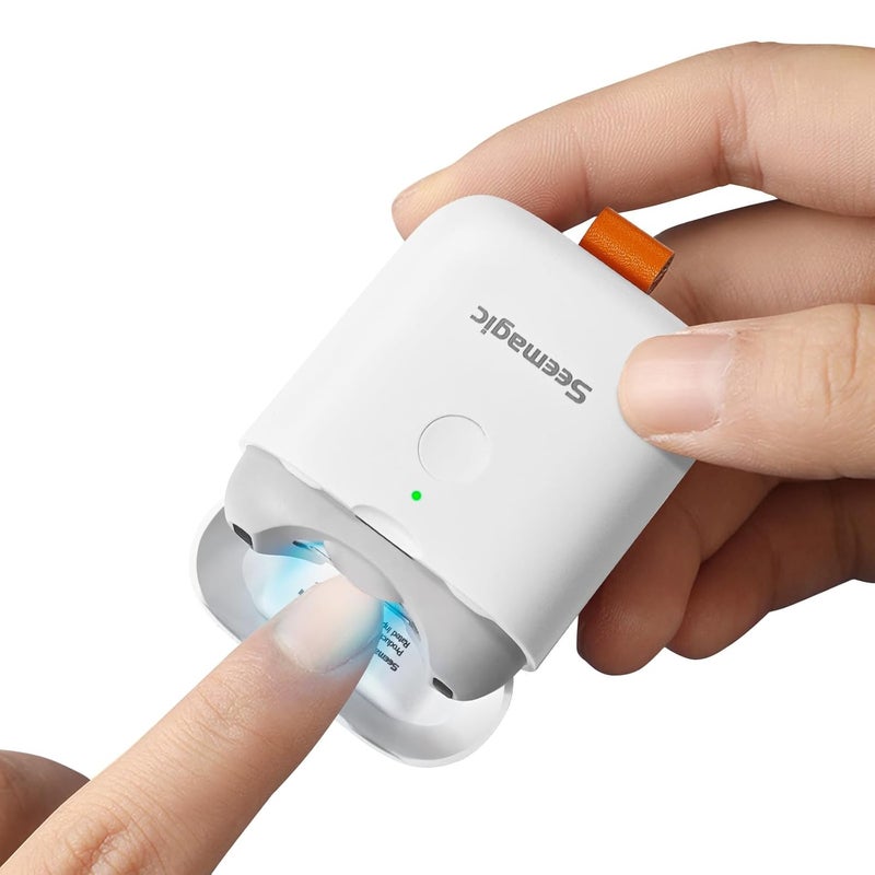 Seemagic Electric Nail Clipper for Baby Nail Trimmer Automatic Electric Nail Clippers with LED Light Mini Nail Clippers for Adults Seniors Babies Children White - Image 1