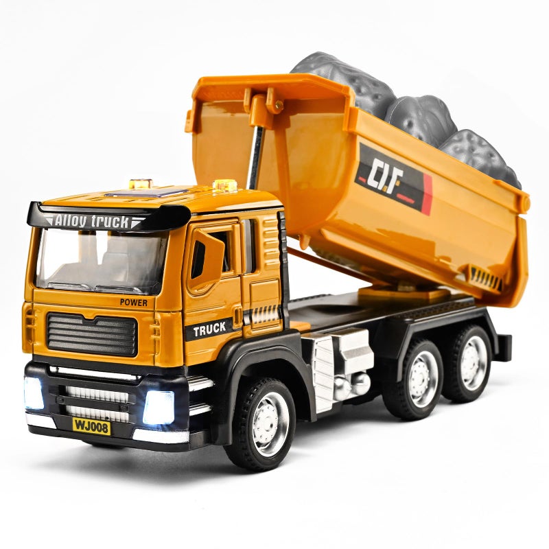 NOVAFUSION Dump Truck Toys for Boys 35 Year OldDump Truck Toy Metal Diecast CabPull Back Toy Dump Trucks Construction Vehicles with Lights and SoundsConstruction Trucks for Toddlers 35 - Image 3