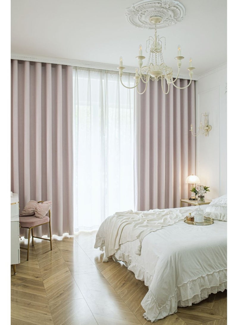 QBAID Chenille Blackout Curtain Panel with Grommet Top, Soft Textured Light Reducing Window Curtain for Bedroom Living Room, Multiple Size Options - Image 2