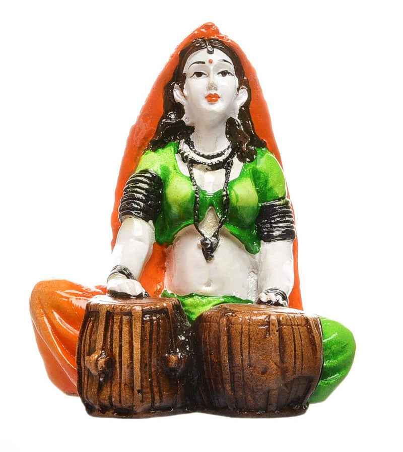 Karigaari India Hnadcrafted Polyresine Set Of 2 Couple as Musicians Instrument Sculpture | Showpiece for Home Décor and Office - Image 4