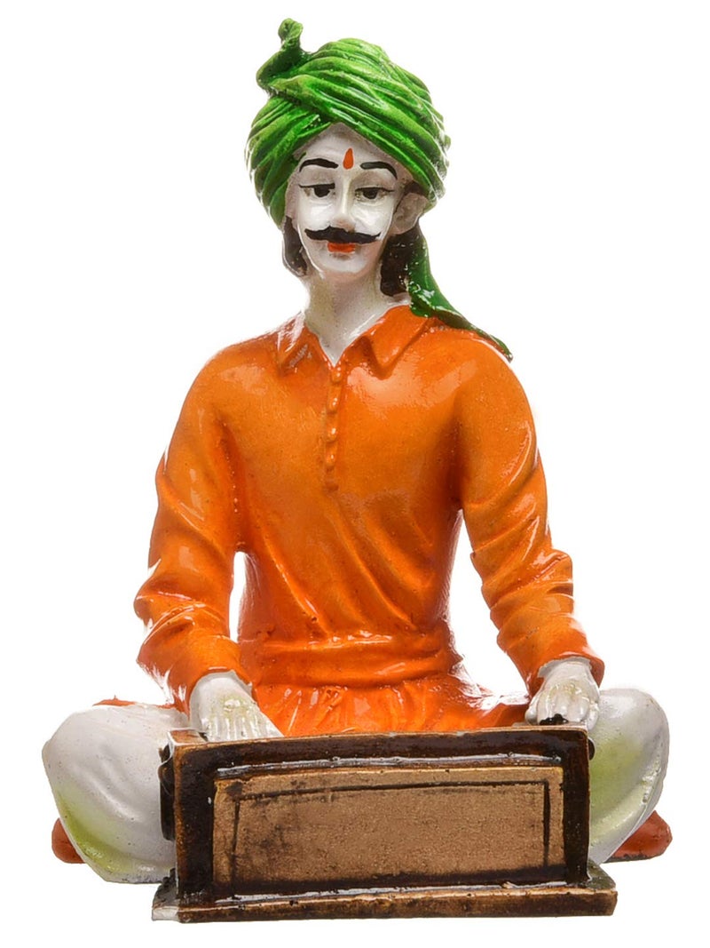 Karigaari India Hnadcrafted Polyresine Set Of 2 Couple as Musicians Instrument Sculpture | Showpiece for Home Décor and Office - Image 3