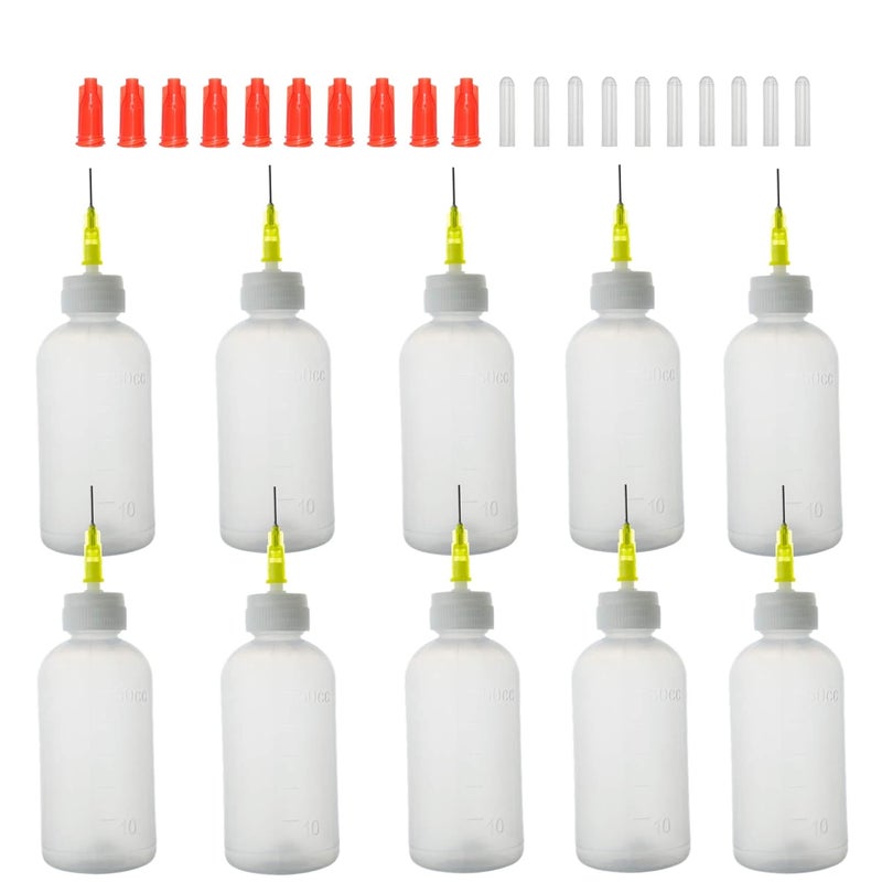SHAOTONG 10Pcs Squeeze Bottle With 20G Dispensing Needles And Cap (50ml dispensing bottle) - Image 1