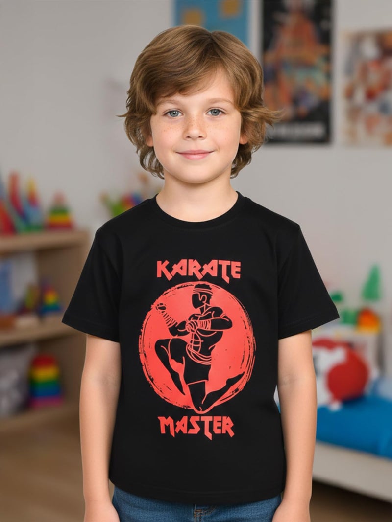 ONN Boy's Half Sleeves Round Neck Graphic Cotton T-Shirt 747_PRTA_PRTB_PRTC_PRTD_PRTE_55_5PC - Image 2