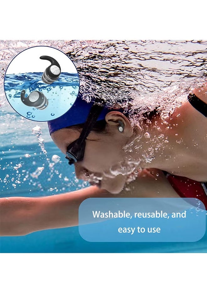 زوجان من سدادات الأذن، هذه السدادات المريحة للنوم تُحدث فرقًا كبيرًا - فهي تُخفي الضوضاء، وتُساعد على النوم العميق، والاستيقاظ مُنتعشًا. متوفرة باللونين الرمادي والأسود. - Image 4