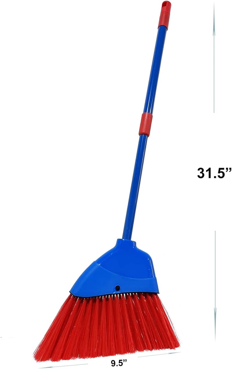 Xifando Kids Broom-Housekeeping Cleaning Tool for Kids Pretend Playing,Retractable Small Broom for Littler Helper(Blue+Red) - Image 1