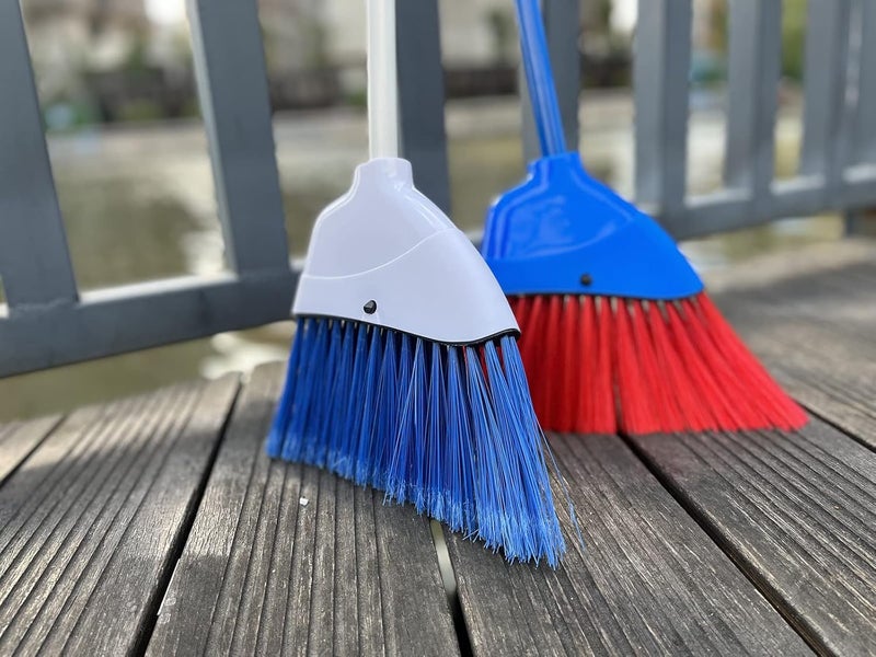 Xifando Kids Broom-Housekeeping Cleaning Tool for Kids Pretend Playing,Retractable Small Broom for Littler Helper(Blue+Red) - Image 3
