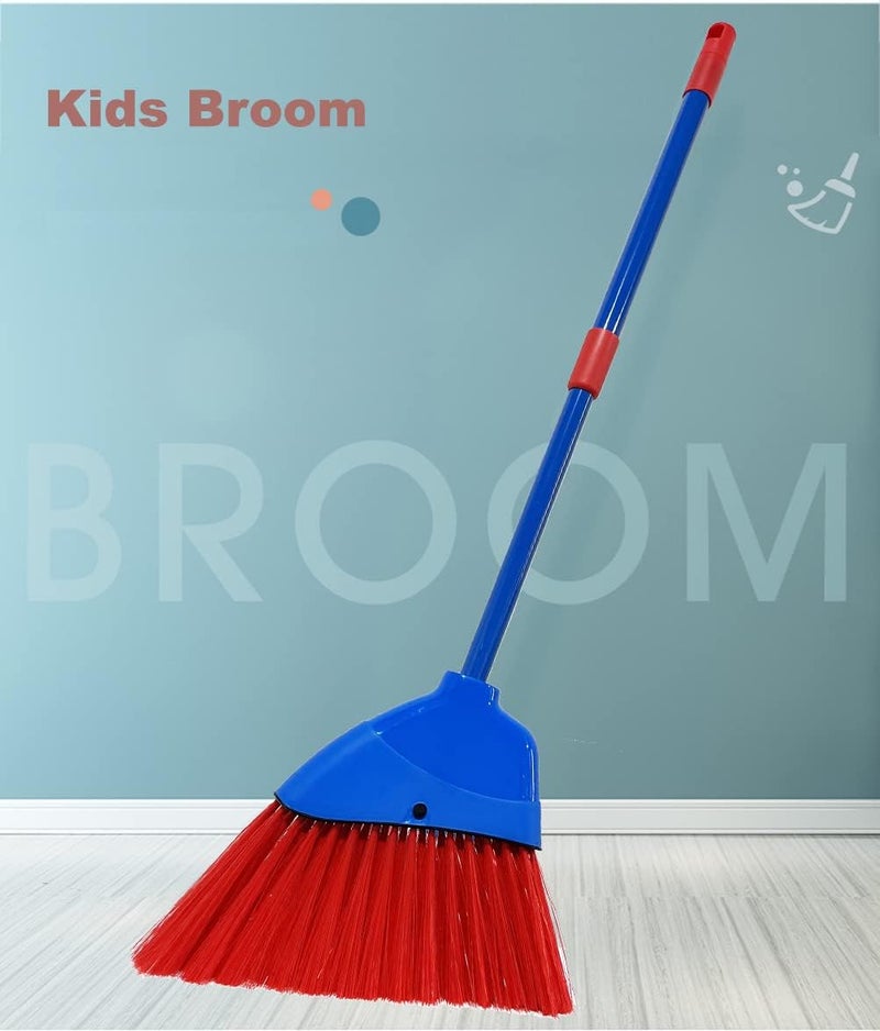 Xifando Kids Broom-Housekeeping Cleaning Tool for Kids Pretend Playing,Retractable Small Broom for Littler Helper(Blue+Red) - Image 2