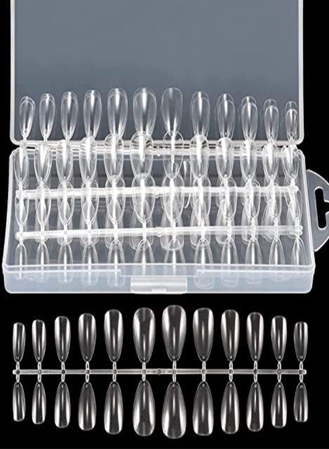 Kira Fake Nails Tips Acrylic Soft Gel Full Of Cover With Artificial Nails for Nail Salon Diy Nail Design Practice (Transparent) - Image 1