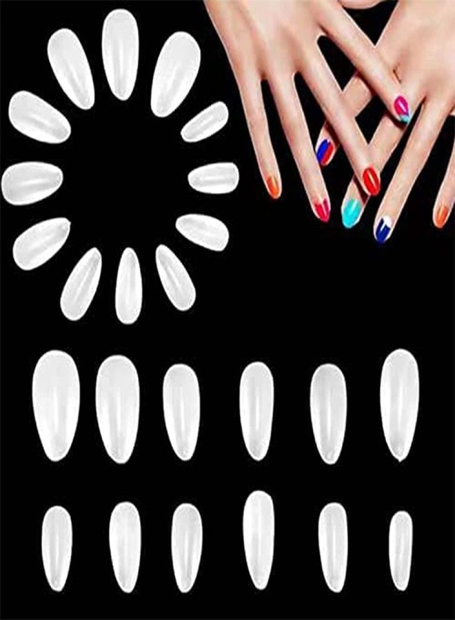 Kira Fake Nails Tips Acrylic Soft Gel Full Of Cover With Artificial Nails for Nail Salon Diy Nail Design Practice (Transparent) - Image 4