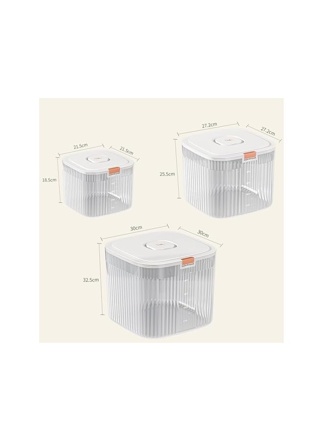 Green Tiger Rice Storage Container, Airtight Food Storage Container with Lid, Large Food Container, Dry Food Storage, Pet Food Dispenser, Kitchen Storage Containers for Rice Grains Cereal Flour Soybean (10kg) - Image 2