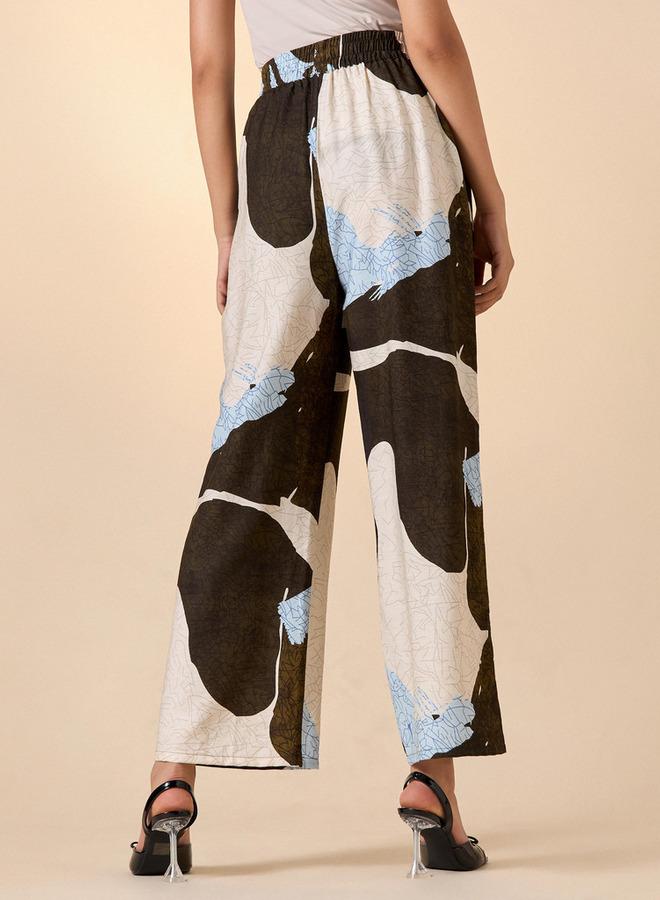 ايكونيك بنطلون مطبوع بقصة مريحة مع رباط وجيوب - Image 3