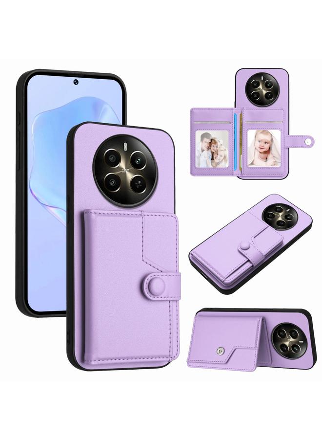 The Bros Case For Realme 12+ 5G / P1 5G Button Card Bag RFID Anti-theft Phone Case