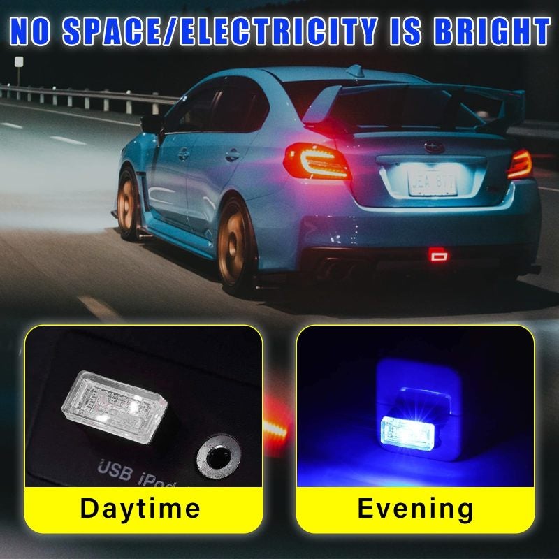 USB Car Interior Lights 4-Piece Set Blue - Plug-And-Play USB Installation 7 Colors 19 Modes Ambient Car Lights For Night Driving Vehicle Accessories - Image 4