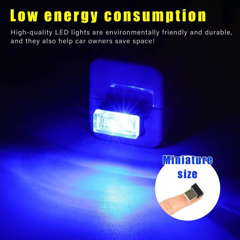 USB Car Interior Lights 4-Piece Set Blue - Plug-And-Play USB Installation 7 Colors 19 Modes Ambient Car Lights For Night Driving Vehicle Accessories - Image 5