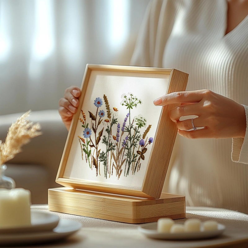 COCOMOX 3 Sets Embroidery Practice Kits, Flower Pattern Embroidery Kit for Beginners Adults, Hand Embroidery Kit, Easy to Follow Instruction and Video - Image 3