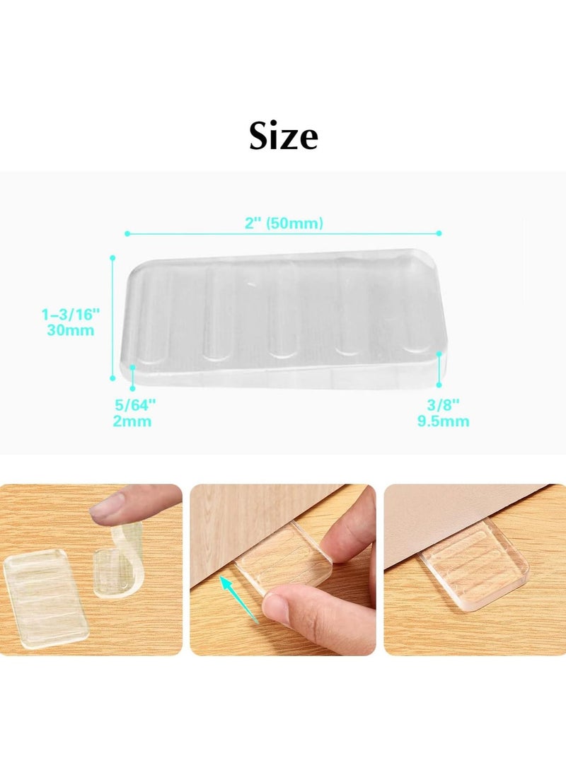 KASTWAVE - Clear Table Shims, Levelers Adjustable Blocks Furniture Shims Wedges, Level Wedge for Home Improvement, Table Shims, Bed Shims, Toilet Shims, 8Pcs - Image 1