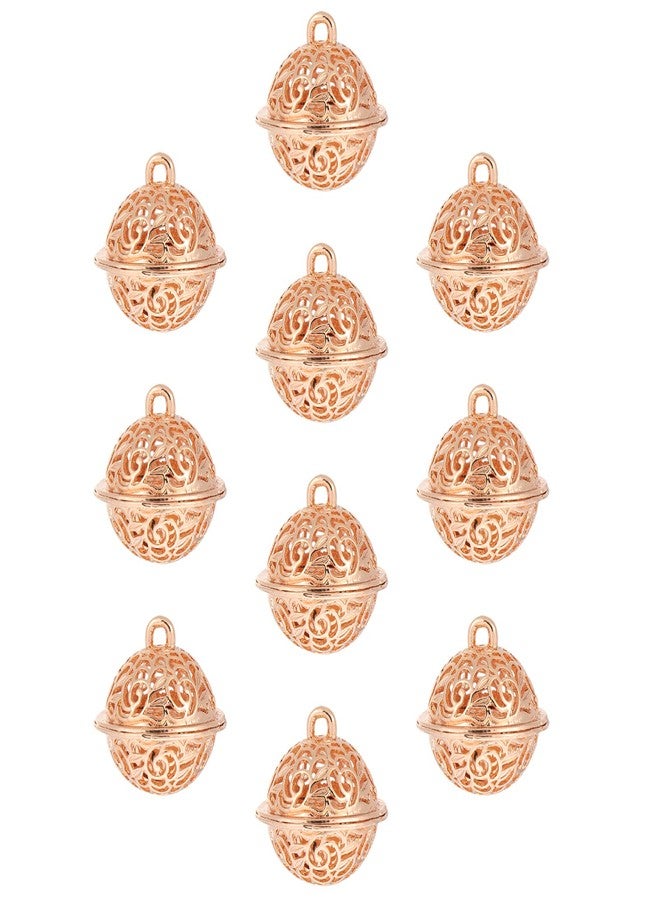 VOSAREA 10pcs Vintage Jingle Bells Christmas Brass Jingle Bells Electroplated Hollow Xmas Bells Pet Dog Collar Bells for Christmas Tree Crafts Decoration DIY Bells Pet Dog Cat (Golden) - Image 1