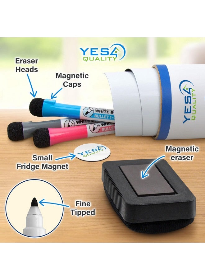 YES4QUALITY Magnetic Dry Erase White Board Sheet For Fridge 17X11 In With Stain Resistant Technology Includes 3 Markers And Big Eraser With Magnets Small Refrigerator Whiteboard Planner & Organizer - Image 3