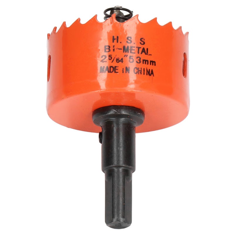 SSY High Speed Steel Hole Saw Drill Bit 53mm 32mm Cutting Depth - Sharply Teeth for Clean Smooth Cut - Special Heating Process Rust Prevention for Soft Metal Wood Plastic - Image 2