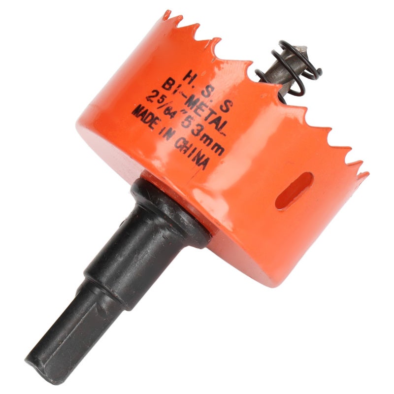 SSY High Speed Steel Hole Saw Drill Bit 53mm 32mm Cutting Depth - Sharply Teeth for Clean Smooth Cut - Special Heating Process Rust Prevention for Soft Metal Wood Plastic - Image 3