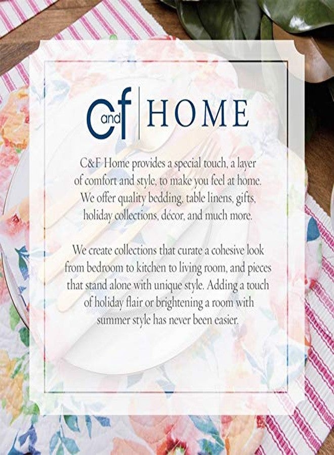 C&F Home مفرش طاولة دائري مفرد من C&F Home Timber Trails Sky، أزرق وبني وبيج، بنمط ريفي دائري مبطن، قابل للغسل، قابل للاستخدام على الوجهين، مقاس 17 بوصة، أزرق - Image 5