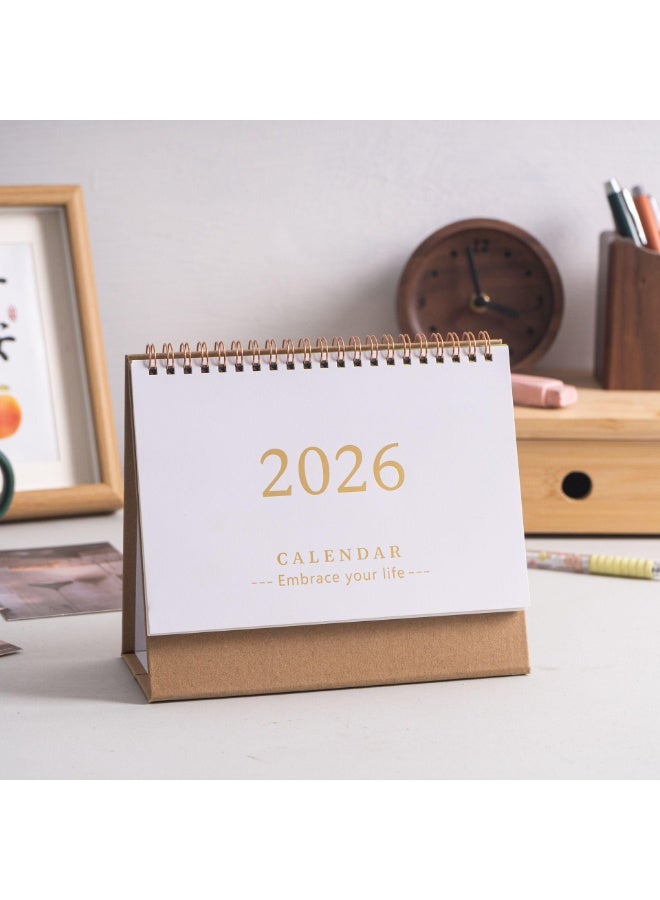 2025-2026 Small Desk Calendar (18 Months) - July 2025 to December 2026 Monthly Flip Calendar with Metal Ring Binding for Office, Home & School - Image 1