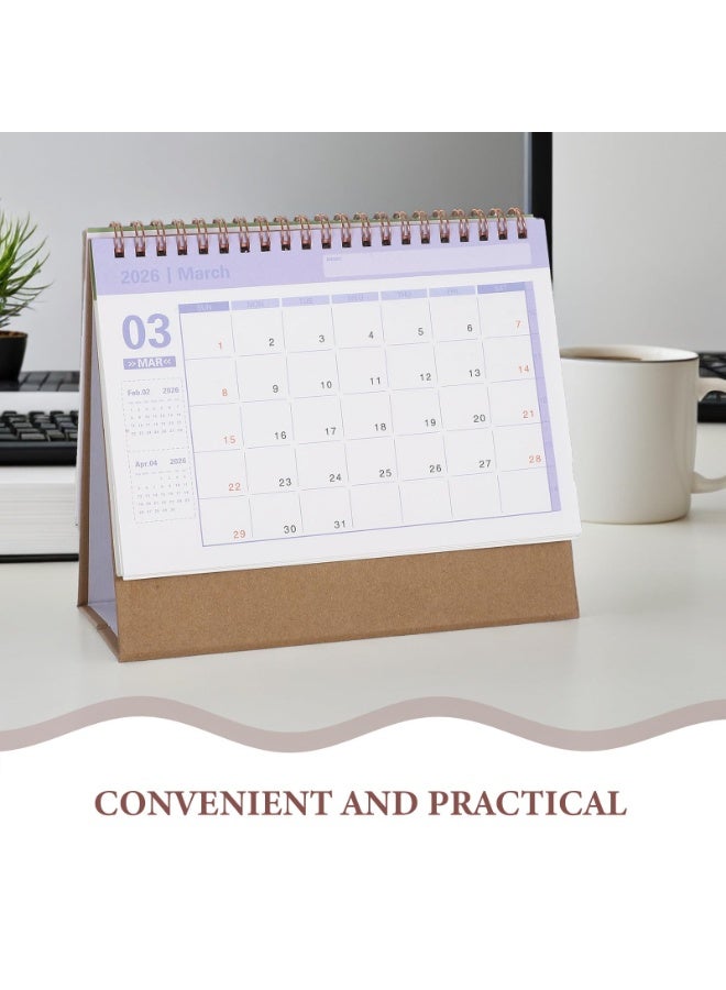 2025-2026 Small Desk Calendar (18 Months) - July 2025 to December 2026 Monthly Flip Calendar with Metal Ring Binding for Office, Home & School - Image 4