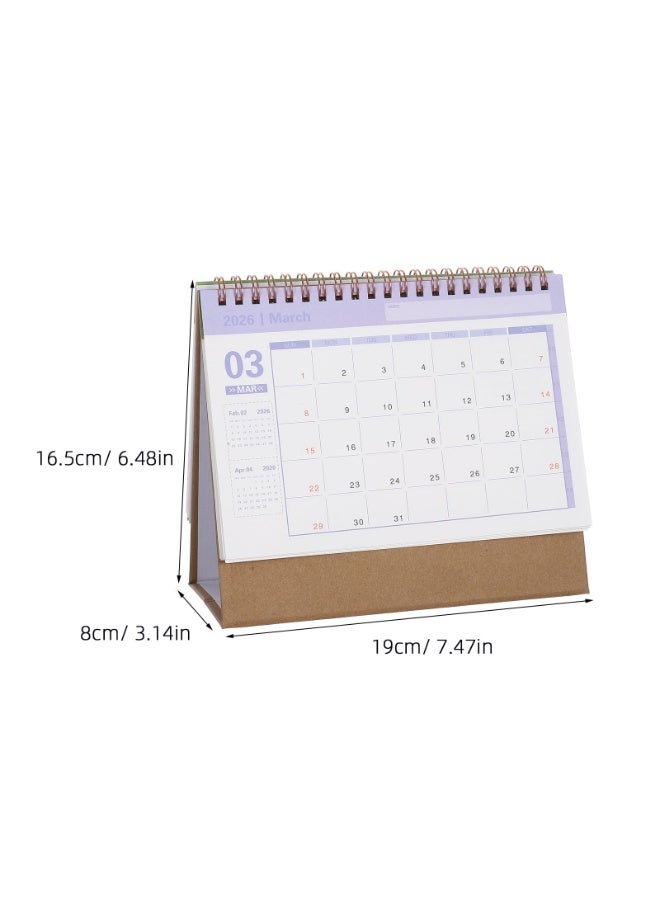 2025-2026 Small Desk Calendar (18 Months) - July 2025 to December 2026 Monthly Flip Calendar with Metal Ring Binding for Office, Home & School - Image 2