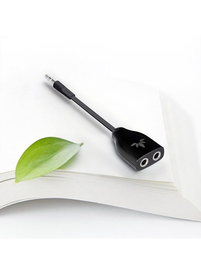 Avantree TR302 Two Way 3.5mm Dual Headphone Jack Splitter, AUX Stereo Earphone Earbuds Y Audio Split Adapter Cable, Compatible with iPhone, Samsung Phones and Tablets - Black - Image 5