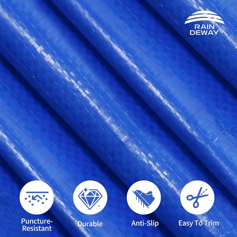 RAINDEWAY 15ft Pool Mat Round Multipurpose Under Pool Tarpaulin Easy to Fold Above Ground Pool Protector Mat Prevent Pool Punctures - Image 4