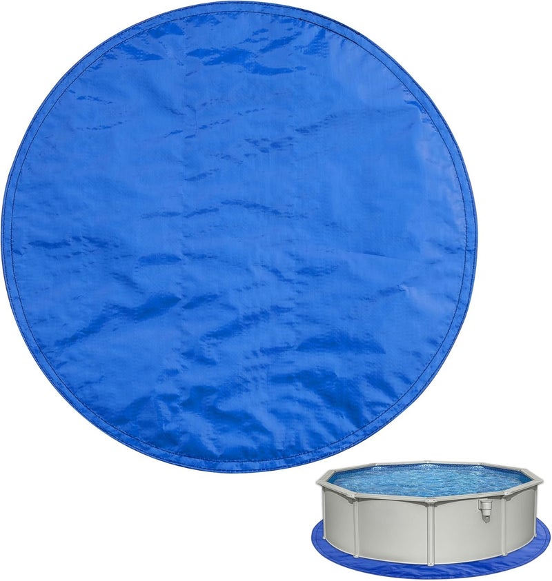 RAINDEWAY 15ft Pool Mat Round Multipurpose Under Pool Tarpaulin Easy to Fold Above Ground Pool Protector Mat Prevent Pool Punctures - Image 1