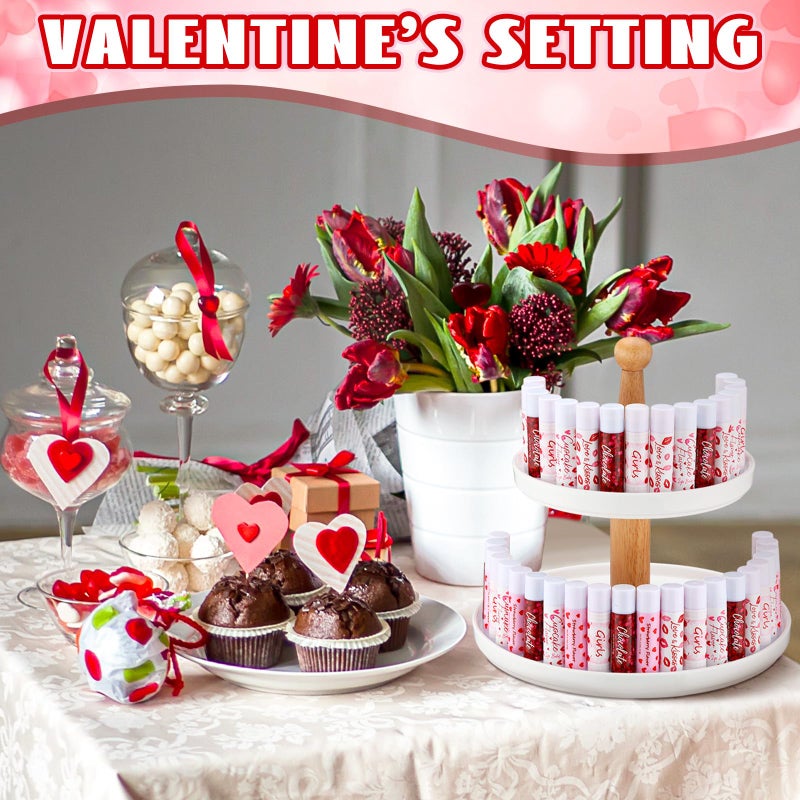 Swiffen 50 Pack Valentine's Lip Balms Gifts Bulk for Women Galentine's Day Party Supplies Basket Stuffers Heart Moisturizing Lip Balm Gifts for Her Teachers Staff Coworkers (Pink) - Image 3