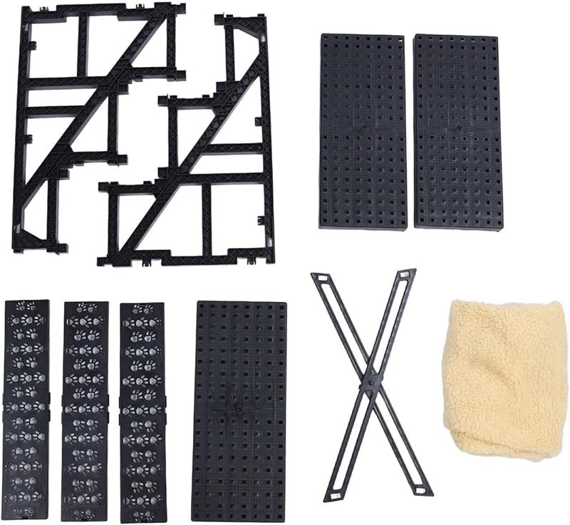 Dog Ramp For Bed And Car Sturdy Fabric Balanced Indoor Stairs Easy Assembly Model GLOGLOW0cvrd28zaq12 - Image 3