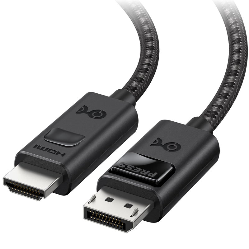 Cable Matters Uni-Directional 8K DisplayPort to HDMI 2.1 Cable - 6ft, with 4K 240Hz / 8K 60Hz, Display Port to HDMI 2.1 Cable, Supports RTX4080, RX7900, Not Work with PS5/Xbox, No VRR Support - Image 1