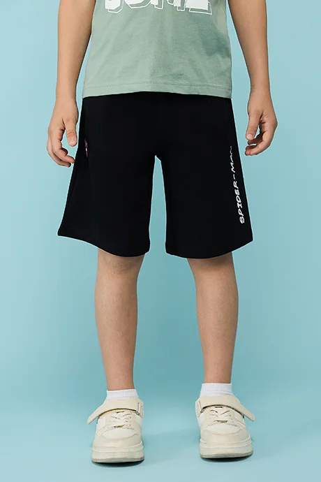 أر أند بي Spider-Man Print Shorts with Drawstring Waist