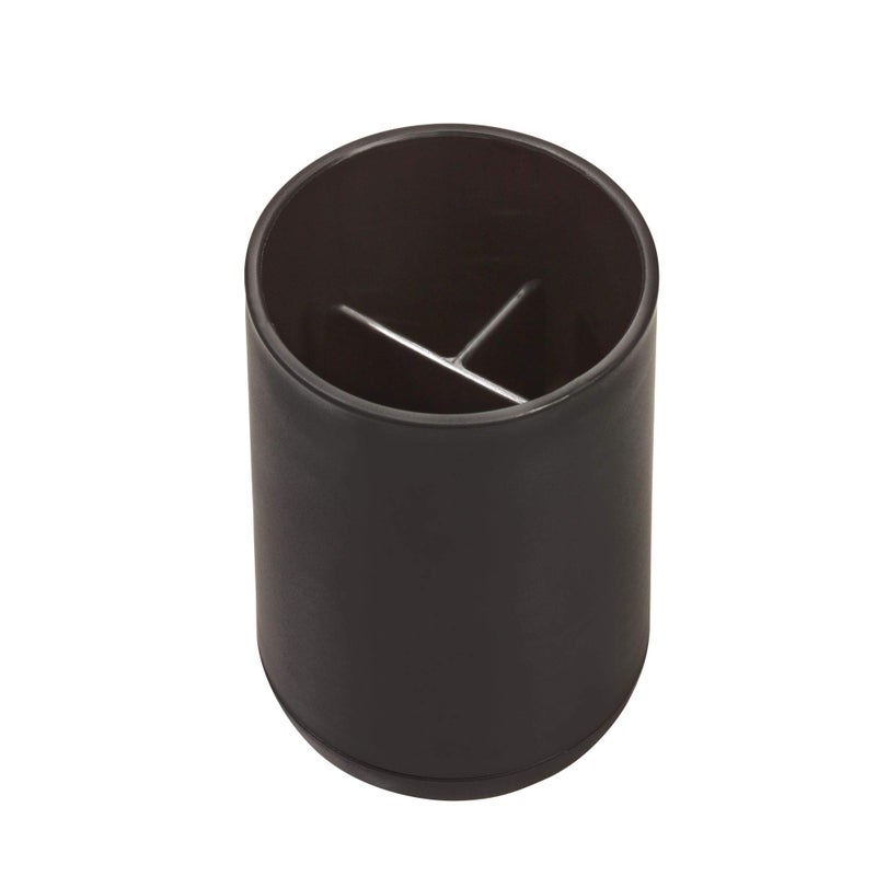 InterDesign iDesign Toothbrush Holder for Normal Toothbrushes, Spin Brushes, and Toothpaste, The Cade Collection - 3" x 3" x 4. 5", Matte Black - Image 3
