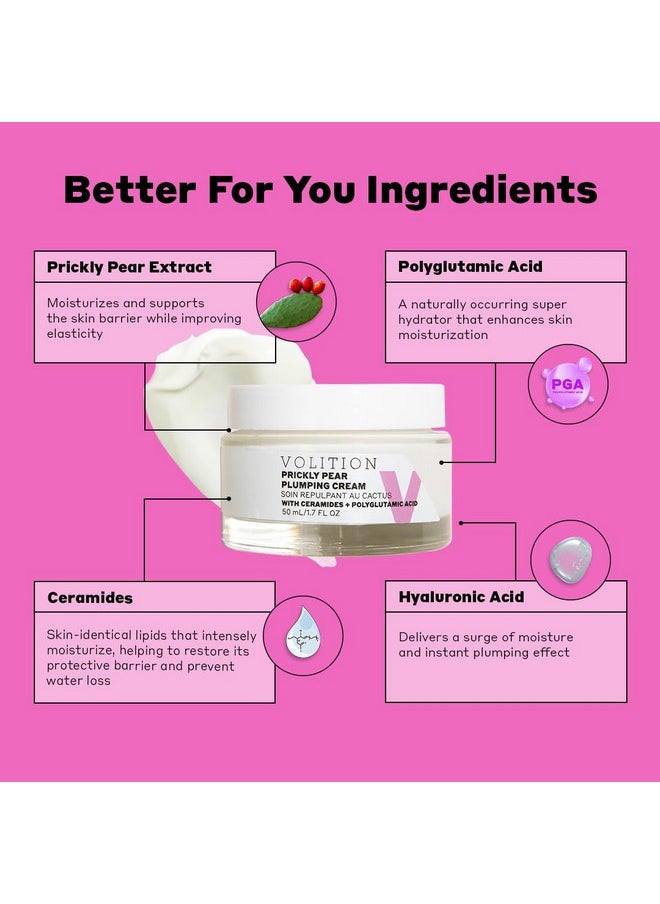 VOLITION - Prickly Pear Plumping Cream - Age-Defies And Hydrates - Moisturizer With Ceramides And Polyglutamic Acid (50 Ml / 1.7 Fl Oz) - Image 1
