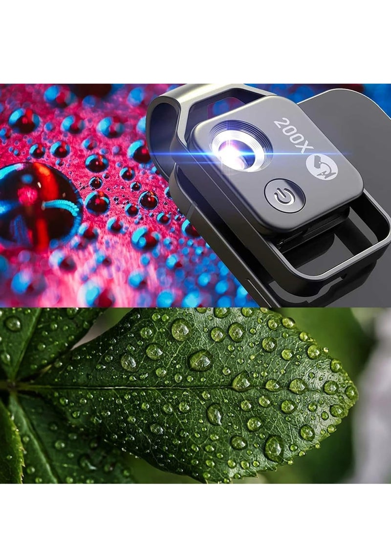 Generic - Nano Zoom 200x for iPhone, Nanozoom 200x Magnification Zoom for iPhone, Nano Zoom for iPhone Nanozoom Microscope Cell Phone Lens, High-Tech Clip-On Lens (Black) - Image 1