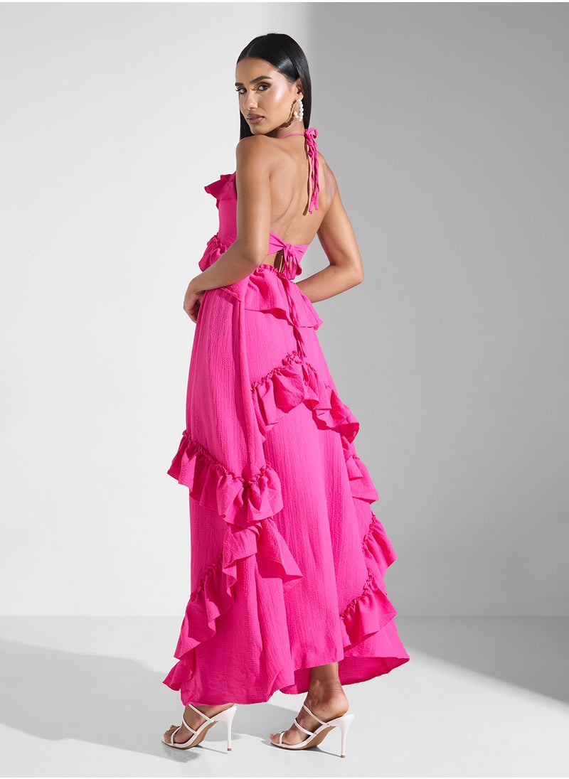 Ginger Strappy Ruffle Detail Maxi Dress  - Image 2
