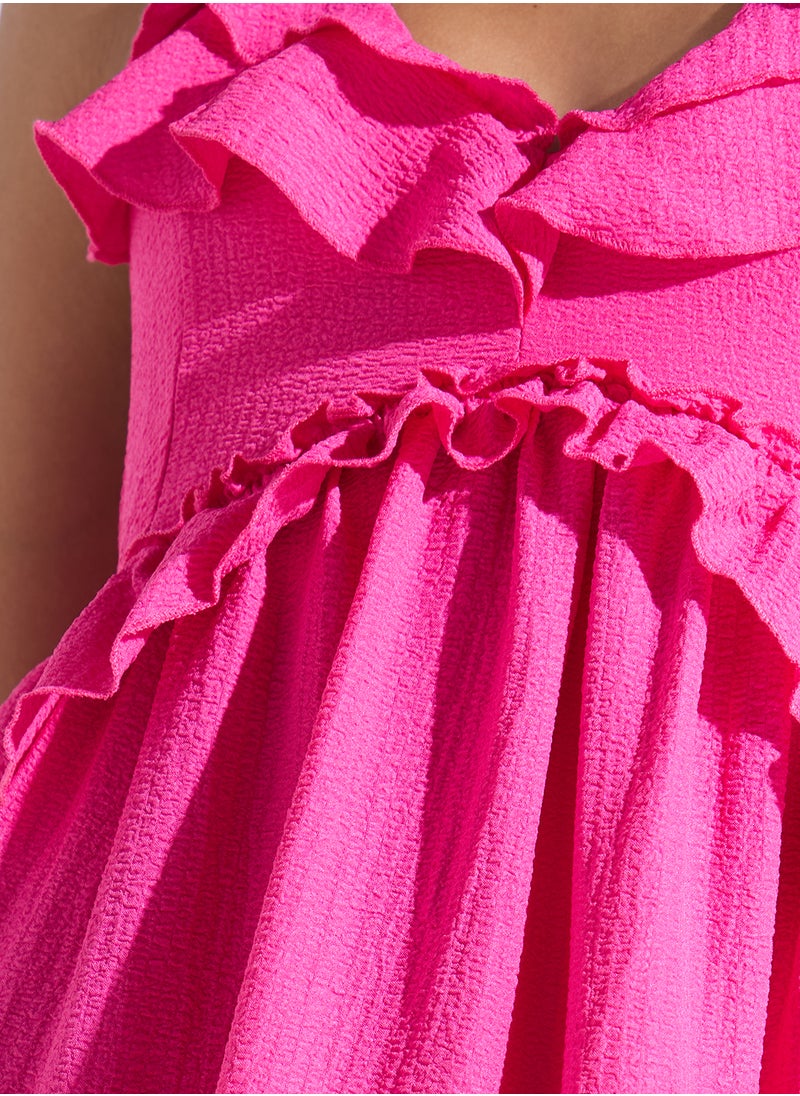 Ginger Strappy Ruffle Detail Maxi Dress  - Image 4