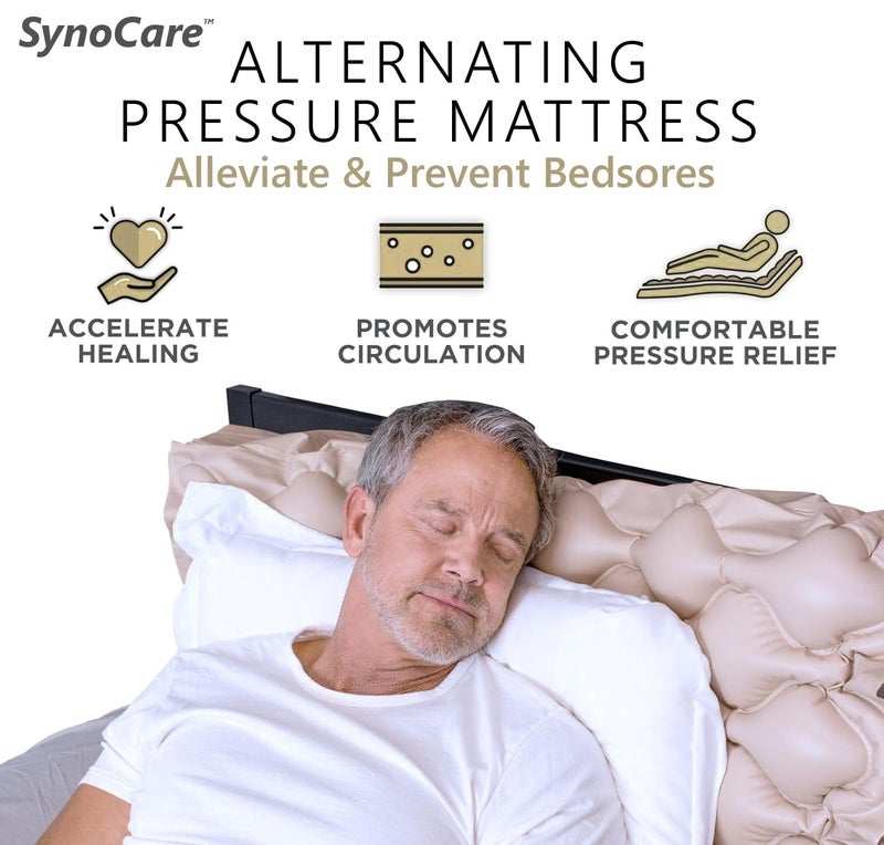 SYNOCARE Anti Decubitus Bubble Air Mattress For Patients With Pump | Anti Bedsore Air Mattress, Polyvinyl Chloride Inflatable Air Bed For Patients | Helps in Prevention of Bed Sores,Brown - Image 4