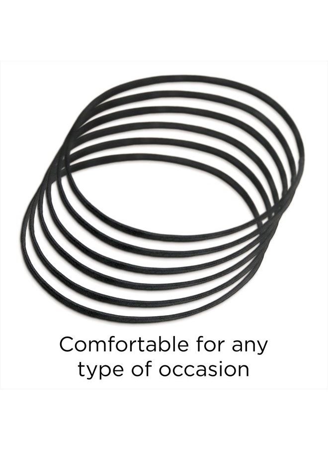 Goody - Women's Ouchless Thin Hair Flat Narrow Headwrap, Black, 6 Count - Image 1