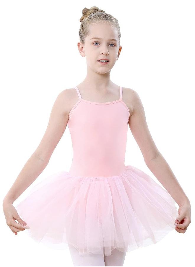 Stelle Stelle Ballet Leotards for Girls Dance Camisole Dress Tutu Skirted Ballerina Outfits Sleeveless (Toddler/Little Girl/Big Girl) (Ballet Pink (Tutu), 2T)  - Image 1