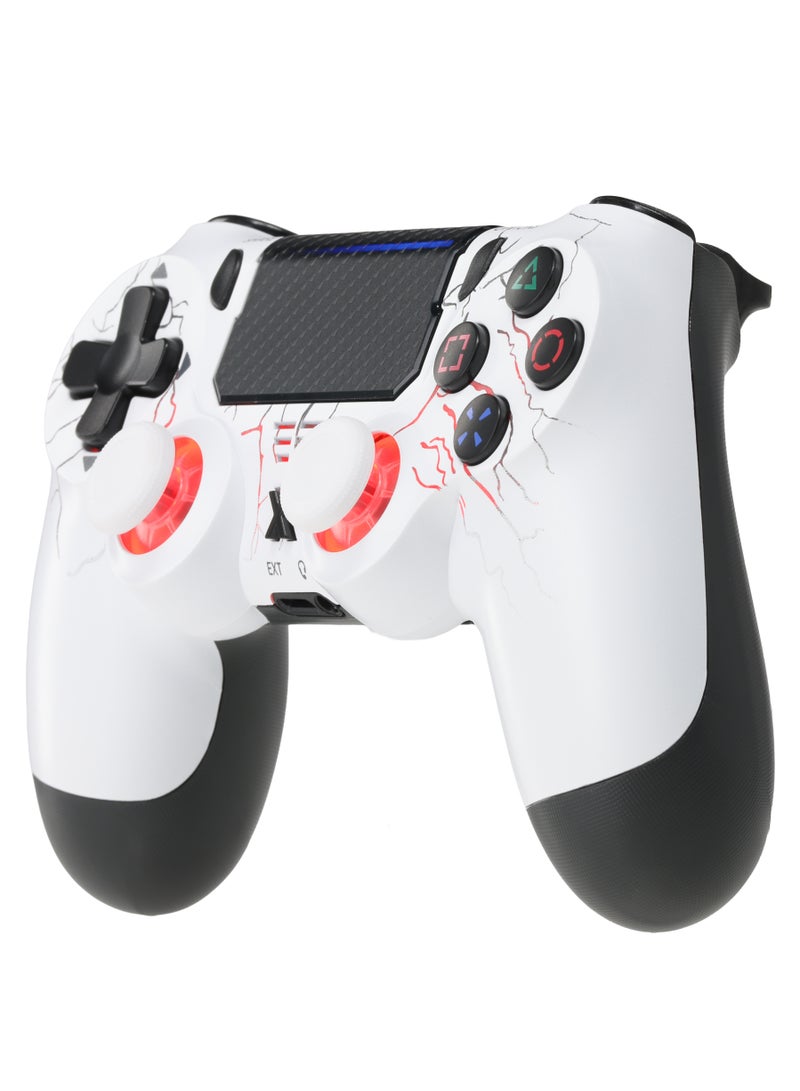 LOG Wireless Controller For PlayStation 4 / 3 / PC /  Android / IOS - RGB Lighting Effect - White - Image 2